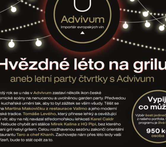 Slovanský dům: Hvězdné léto na grilu aneb letní party čtvrtky s Advivum